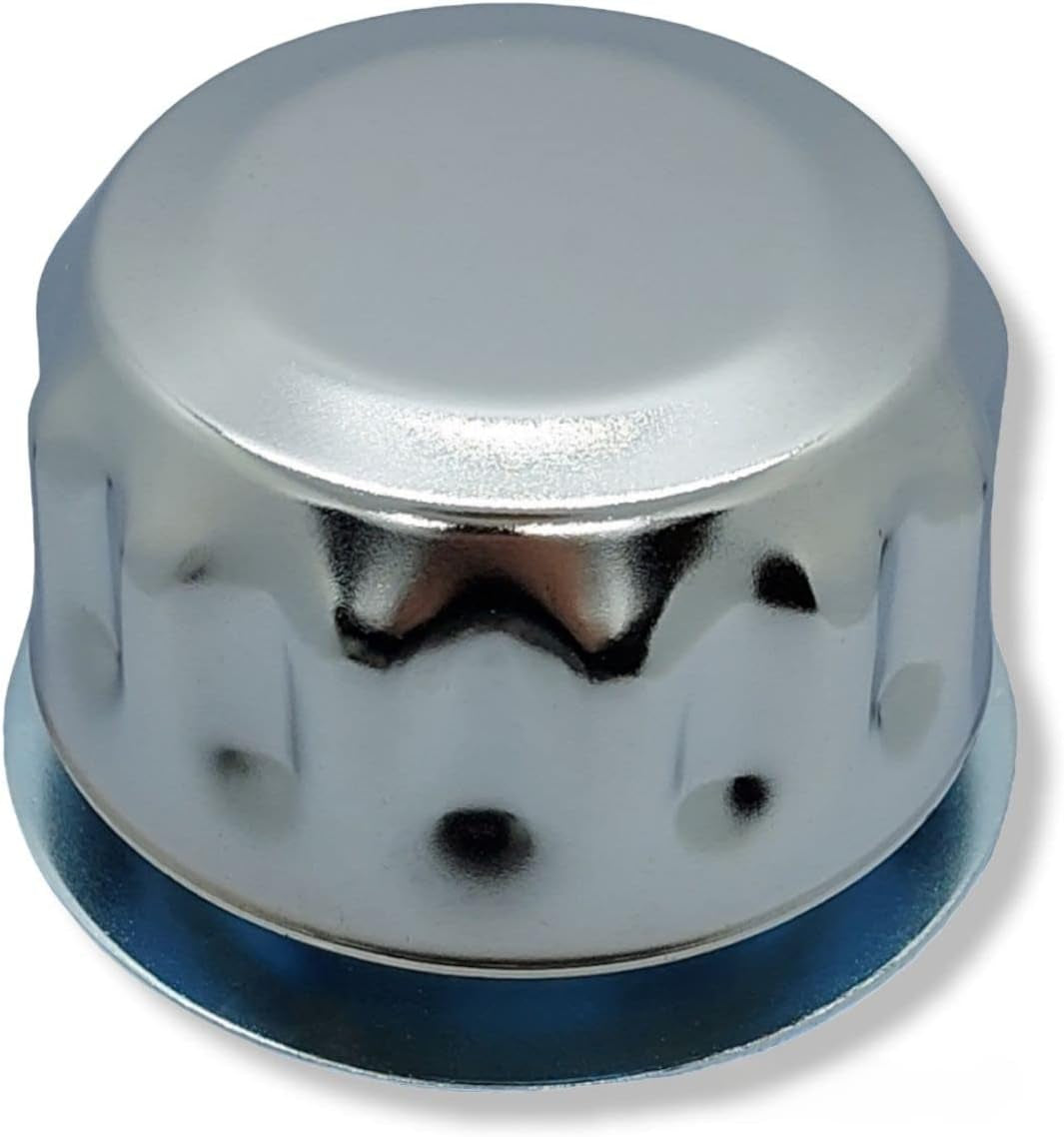 Hydraulic Oil and Fuel Filler Metal Vent Breather Cap for Reservoir Tank (With Flange, Bayonet Lock, Chrome Plated, Tearproof Gasket)