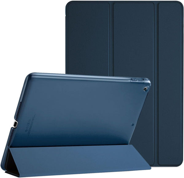 Procase Smart Case for Ipad 9.7 Inch Ipad 6Th/5Th Generation Case 2018 2017(Model: A1893 A1954 A1822 A1823), Ultra Slim Lightweight Stand Case with Translucent Frosted Back Smart Cover -Navy