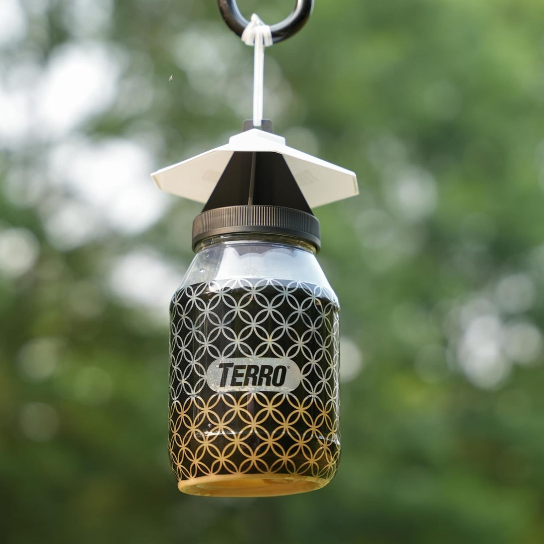 TERRO T380 Outdoor Reusable Fly Magnet Fly Trap - Poison Free Fly Killer and Trap with Bait