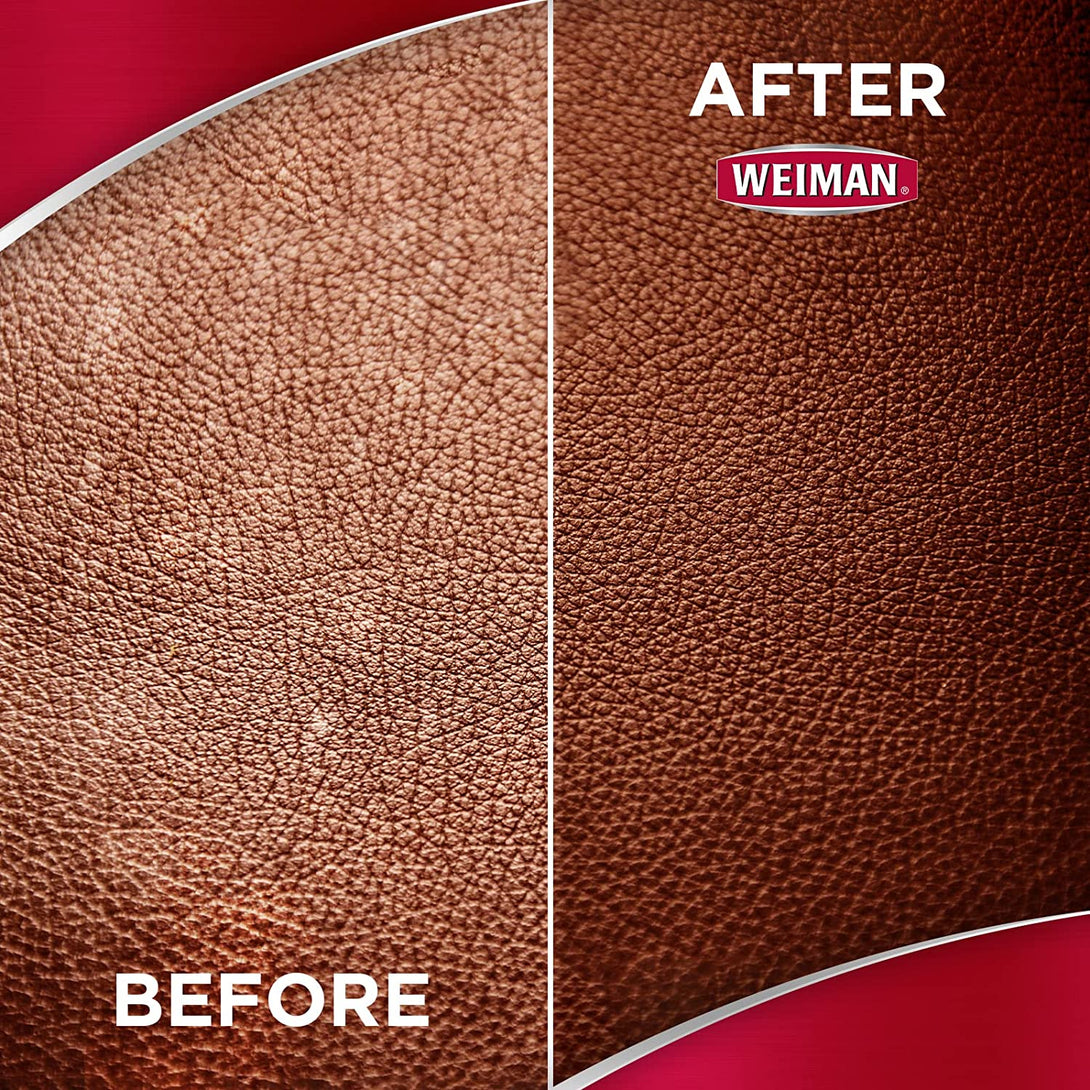 Weiman Leather Cleaner and Conditioner for Furniture - 12 Ounce - 2 Pack - Ultra Violet Protection Help Prevent Cracking or Fading of Leather Couches, Car Seats, Shoes, Purses