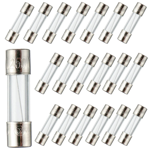 BOJACK 5X20Mm 10A 10Amp 250V 0.2X0.78 Inch F10AL250V Fast-Blow Glass Fuses(Pack of 20 Pcs)