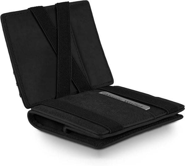 West - RFID Wallet with Coin Pouch + Gift Packaging - Compact & Small Magic Money Wallet - Extra Strong Money Bands