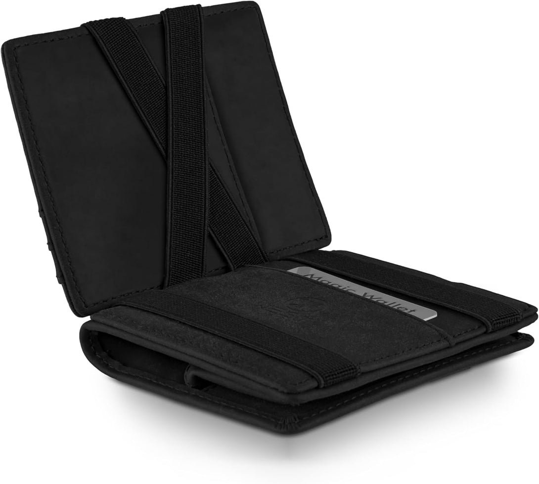 West - RFID Wallet with Coin Pouch + Gift Packaging - Compact & Small Magic Money Wallet - Extra Strong Money Bands