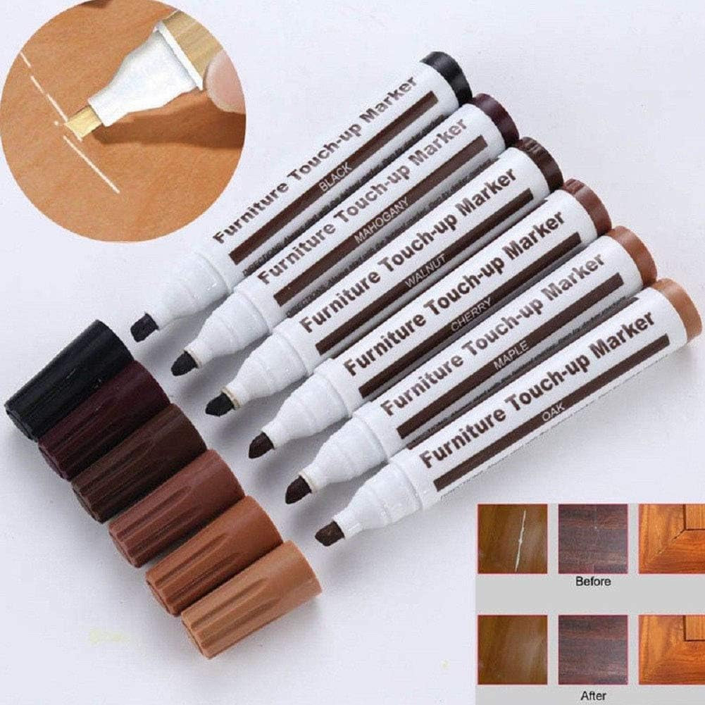 1Pc Furniture Repair Wood Cabinet Floor Touch up Markers Scratch Filler Remover - Mahogany Wood Polish and Care Wood Floor Markers 95) (Mahogany)