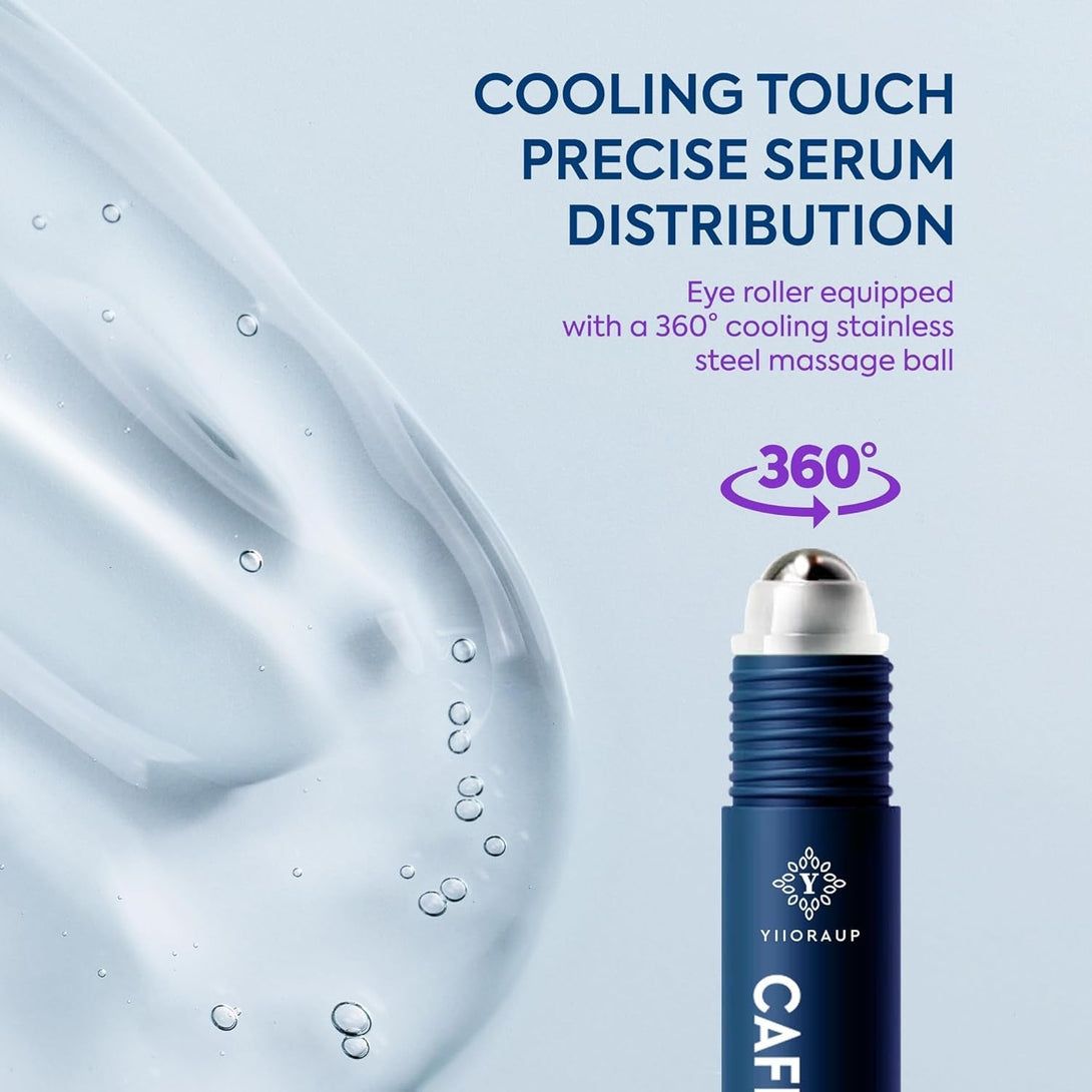 Caffeine Eye Cream for Men: under Eye Roller for Bags and Puffy Eyes Treatment - Men'S Cooling Stick and Depuffer for Dark Circles and Puffiness
