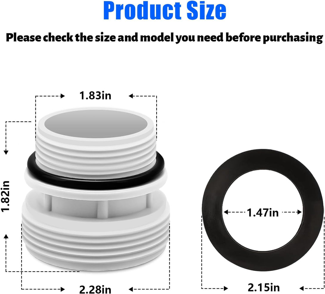 40Mm to 1 1/2 Inch Hose Conversion Adapters 4560 - Filter Hose Conversion Kit Compatible with Intex Hayward Coleman Pool Filter Pump Hose Connector above Ground Pools Part