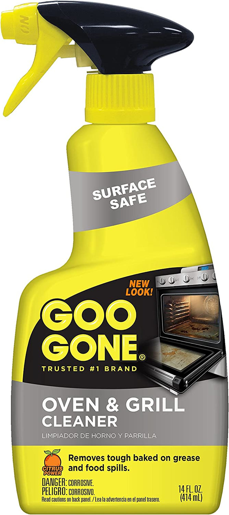 Goo Gone Oven and Grill Cleaner - 14 Ounce - Removes Tough Baked on Grease and Food Spills Surface Safe