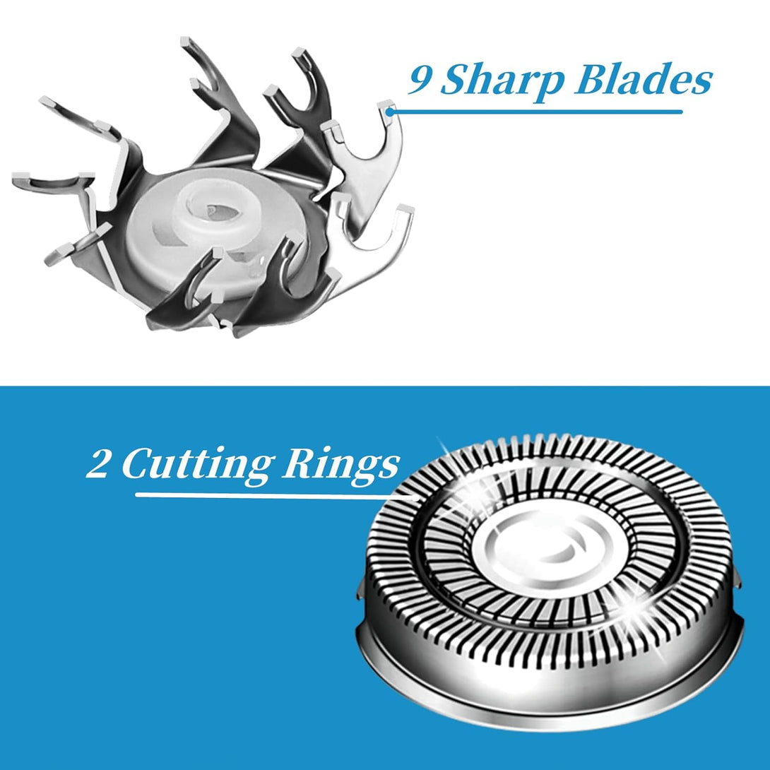 Shaver Head Replacement Blade for Skull Shaver Pitbull Gold Silver Platinum PRO Shaver Replacement Blade 4 Head,Replacement Heads Compatible with Pitbull Skull Shaver Replacement Blades,4 Packs