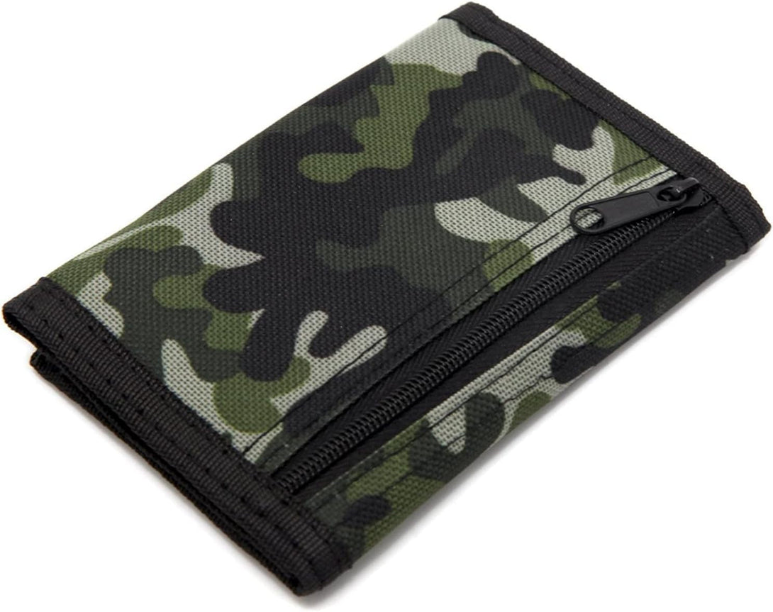 AI-DEE RFID Trifold Canvas Outdoor Sports Wallet for Kids - Front Pocket Wallet with Magic Sticker
