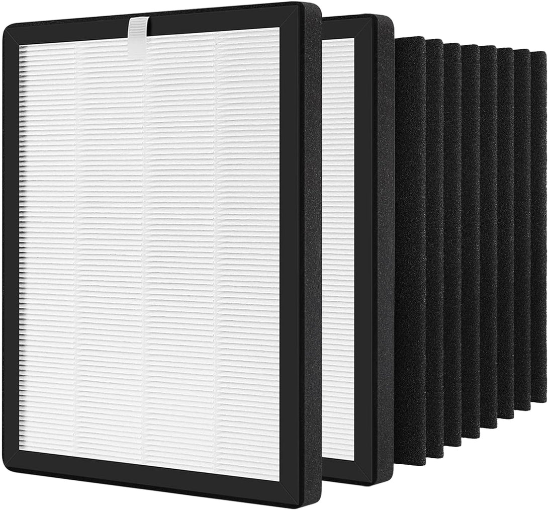 Isinlive Prohepa 9000 True HEPA Replacement Filters Compatible with VEVA Prohepa 9000 Air Pur Ifiers, 2 Pack Premium True HEPA Filters + 8 Pack Activated Carbon Filters