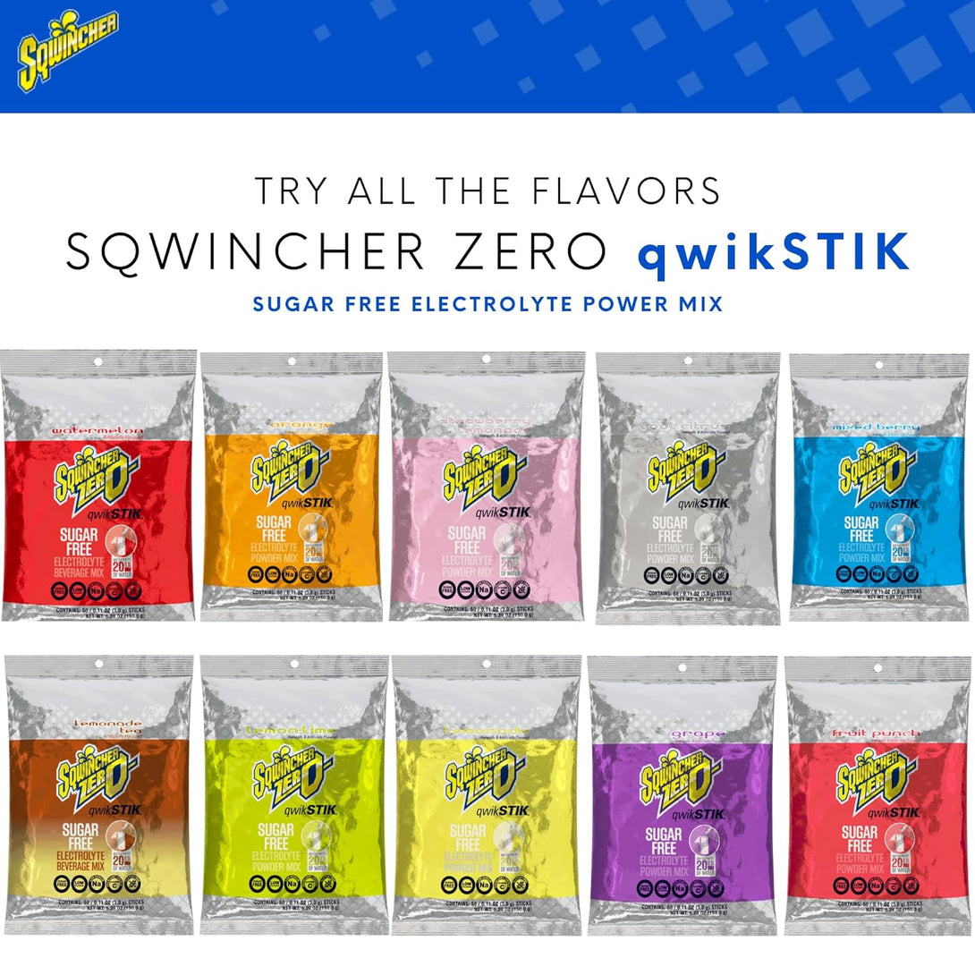 Sqwincher Zero Qwik Stik Sugar Free, Grape, .11 0Z (Pack of 50)