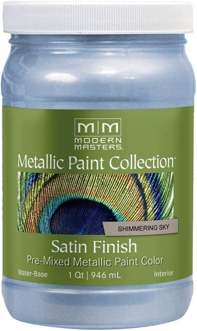 Qt Modern Masters ME514 Shimmering Sky Metallic Paint Collection, Satin Water-Based Decorative Metallic Paint