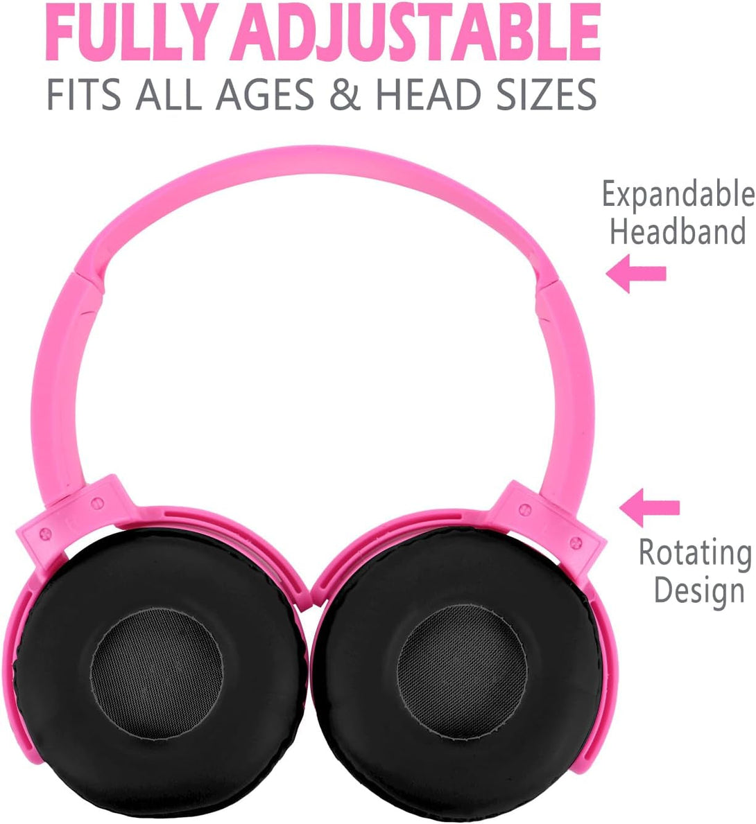 Kids Headphones 2 Pack for School Classroom, Wired Durable Earphones Class Set for Students Children Toddler Teens Boys Girls and Adult (HY450, Orange+Pink)